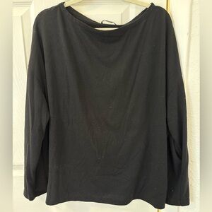 All Saints Black Long Sleeve Top
